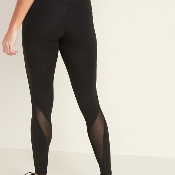 Mesh Trim Compression Leggings - Picture 1 of 12